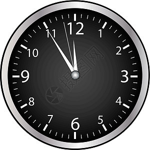 时钟手表半月形挡板黑色小时时间休息盘子指针图片