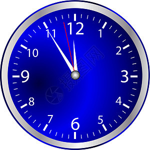 时钟盘子休息手表时间小时挡板半月形蓝色指针图片