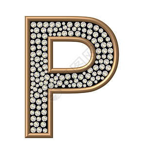 钻石特性P反射金属宝石水晶字母金子珠宝背景图片