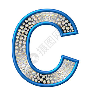 钻石特性C水晶宝石反射珠宝字母金属图片