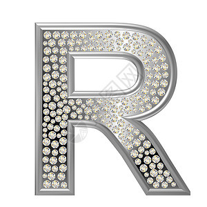 钻石特性 R反射金属水晶宝石珠宝字母背景图片