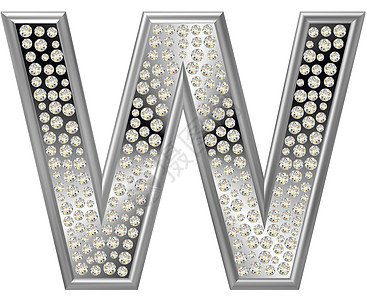 钻石特性 W珠宝字母宝石金属反射水晶图片