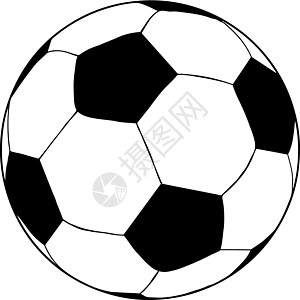 经典足球球竞技团队白色皮革黑色运动防御背景图片