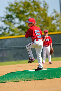 小联盟投手男生沥青青年球衣孩子棒球图片