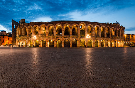 罗马夜景意大利两极剧院背景