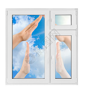 塑料窗口推介会财产框架木头房子玻璃房间蓝色住宅天空图片