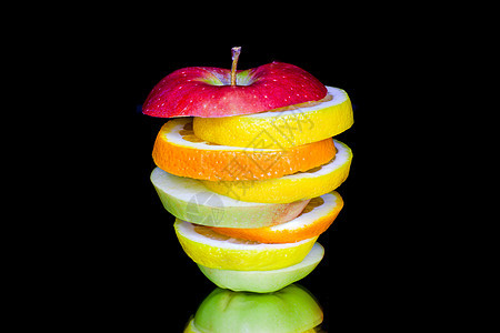 切片水果口渴作品工作室黑色健康饮食营养维生素镜面食物图片