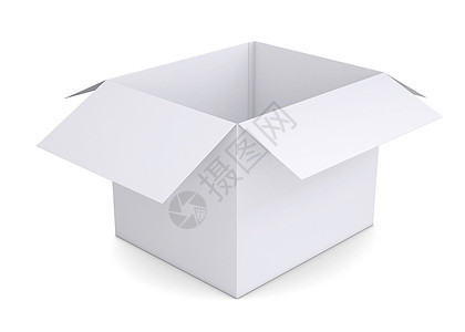 开放白纸箱运输小路卡片纸盒插图货物木板瓦楞邮政纸板图片