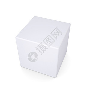 带四边角的白色立方体身份纸板贮存软件办公室长方形商品纸盒个性船运图片