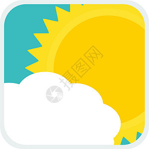 太阳和云气候图示天气季节插图天空预报图片