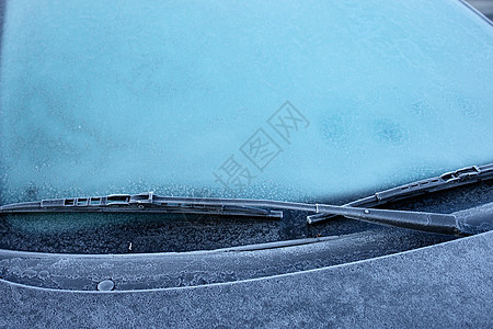 挡风玻璃天气白色雪花冻结玻璃蓝色车辆水晶汽车窗户图片