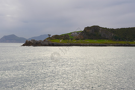 月光月亮半岛地平线热带海滩波纹房子海景气候石头建筑图片