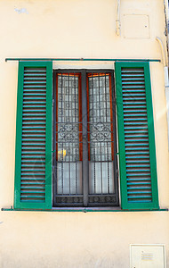 窗户房子金属装饰框架反射风格历史性快门阴影玻璃图片