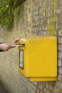 邮箱送货信箱信封石头黄色邮政图片