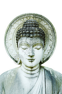 石佛雕像石头白色上帝沉思雕塑宗教图片