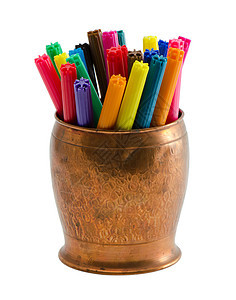 彩色感知的尖笔 与铜碗隔绝图片