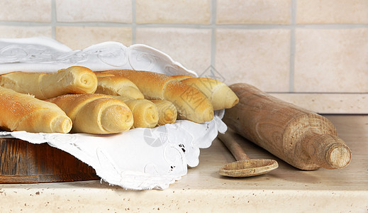 肉食自制面包碳水小麦厨房团体粮食芳香营养食物酵母桌子图片