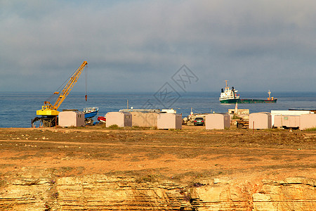 落岩悬崖 黑海海岸蓝色编队石头波浪边缘冲浪海景天空海滩地质学图片