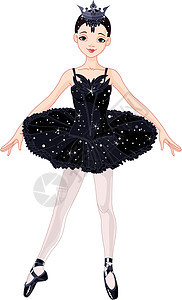 黑色芭蕾舞魔法短裙夹子裙子舞蹈舞蹈家女王演员公主微笑图片