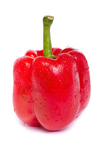 鲜红色红铃辣椒食物植物白色沙拉胡椒蔬菜水果背景图片