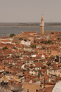 威尼斯市空中景象建筑学游客全景地标建筑旅游教会天空旅行历史性图片