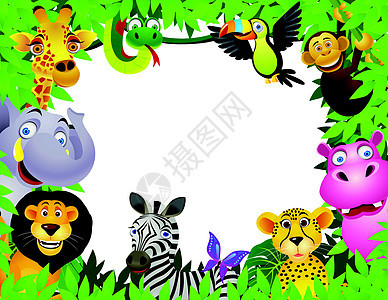 动物动漫画野生动物漫画猎豹卡通片动物群丛林团体朋友吉祥物荒野图片