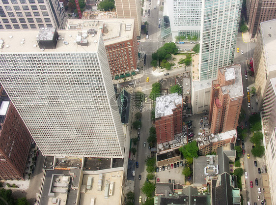 芝加哥之景摩天大楼商业旅游天空景观日落天际街道建筑公园图片