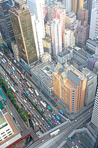 香港区 从摩天大楼看城市白色旅行市中心体重旅游风景场景街道办公室图片