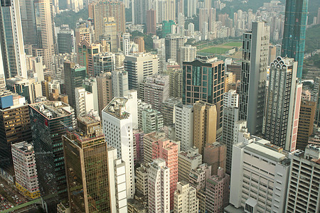 香港区 从摩天大楼看场景白色风景旅行城市建筑金融办公室中心黑色图片