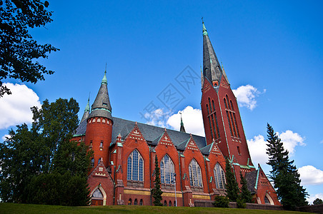 的教堂晴天历史红色旅行教会建筑学建筑图片