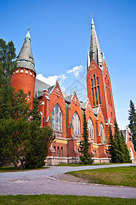 的教堂旅行教会历史红色建筑学晴天建筑图片