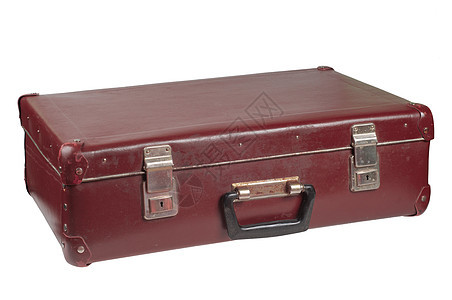 旧旧行李箱棕色假期旅行游客手提箱划痕风格皮革旅游案件图片