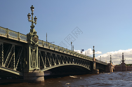 俄罗斯 圣彼得堡 特洛伊茨基桥旅游海浪城市运输旅行金属地标观光水路建筑学图片
