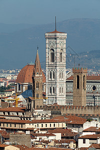 佛罗伦萨 意大利塔斯卡纳 米开朗基洛广场的景象景观建筑圆顶钟楼纪念碑全景城市宫殿大教堂教会图片