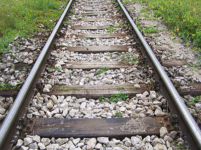 铁路轨道金属条纹乘客铁轨过境火车白色小路石头航程图片