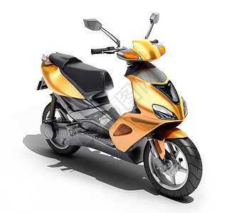 Trindy 橙色滑雪车紧靠近一点交通浅色自由运输阴影引擎摩托车气魄手机速度图片