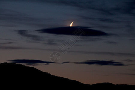 夜夜天空宇宙照明陨石月亮蓝色圆形场景月光天文流星图片