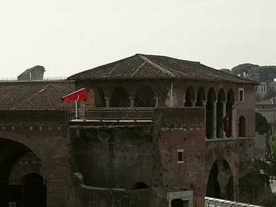 Trajan在罗马的论坛和市场建筑红色加法建造建筑学地标皇帝遗产吸引力旅游图片