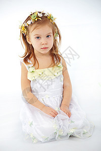 穿花装的小女孩想像力衣服戏服婴儿工作室乐趣女孩公主冒充裙子图片