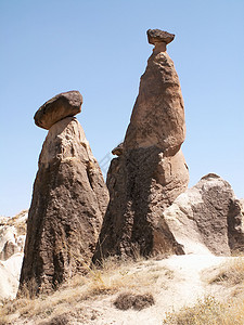 卡帕多西亚的仙子烟囱火山编队风景地质学岩石砂岩旅游旅行假期石头图片