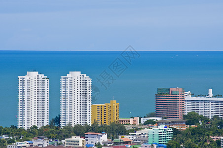 泰国华欣地貌景观蓝天旗帜微笑旅游国家关键词土地蓝色天空旅行图片