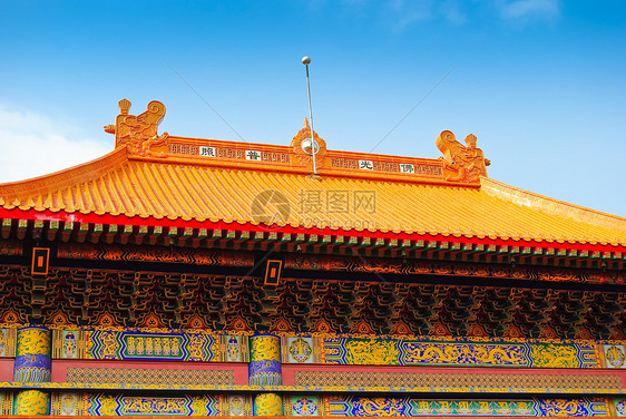 泰国的中国庙宇 伽马拉瓦神龙庙游客旅游旅行崇拜文化建筑学宗教艺术雕塑红色图片