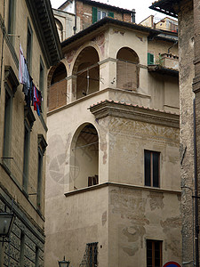 锡耶纳     中世纪气候和特质颜色房子违约风景街道城市建筑细节红砖图片
