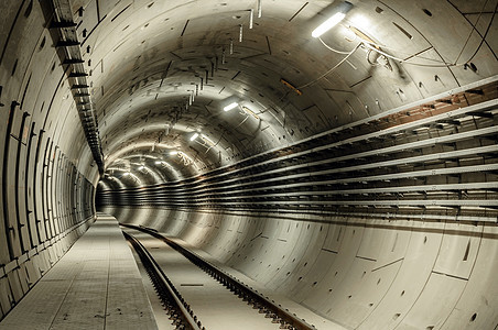 地下有大隧道的地下设施管道工业铁路技术管子运输金属图片