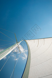 帆船航行海洋阳光航程速度游艇纤维自由运动绳索假期图片