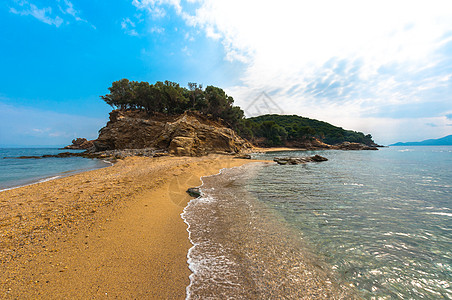 美丽的夏月风景热带蓝色季节假期旅游墙纸地平线天空阳光海岸图片