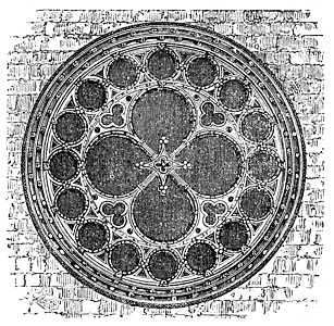 院长眼睛在林肯大教堂北耳堂的玫瑰窗蚀刻古董艺术建筑学打印雕刻窗户宗教英语历史图片