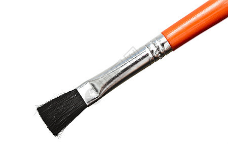 画笔刷白色红色工具绘画头发工作刷子画家画笔木头背景图片