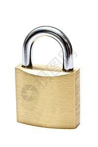 挂隔锁钥匙金子金属挂锁白色宏观安全图片