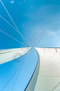 帆船航行纺织品奢华蓝色晴天绳索游艇太阳血管旅行自由图片